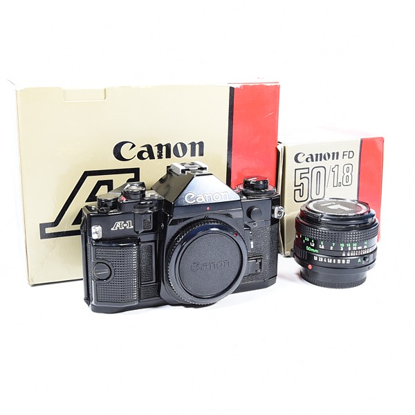 Canon A-1 + nFD 50mm f/1.8 1980 Olympic Winter Games BOX