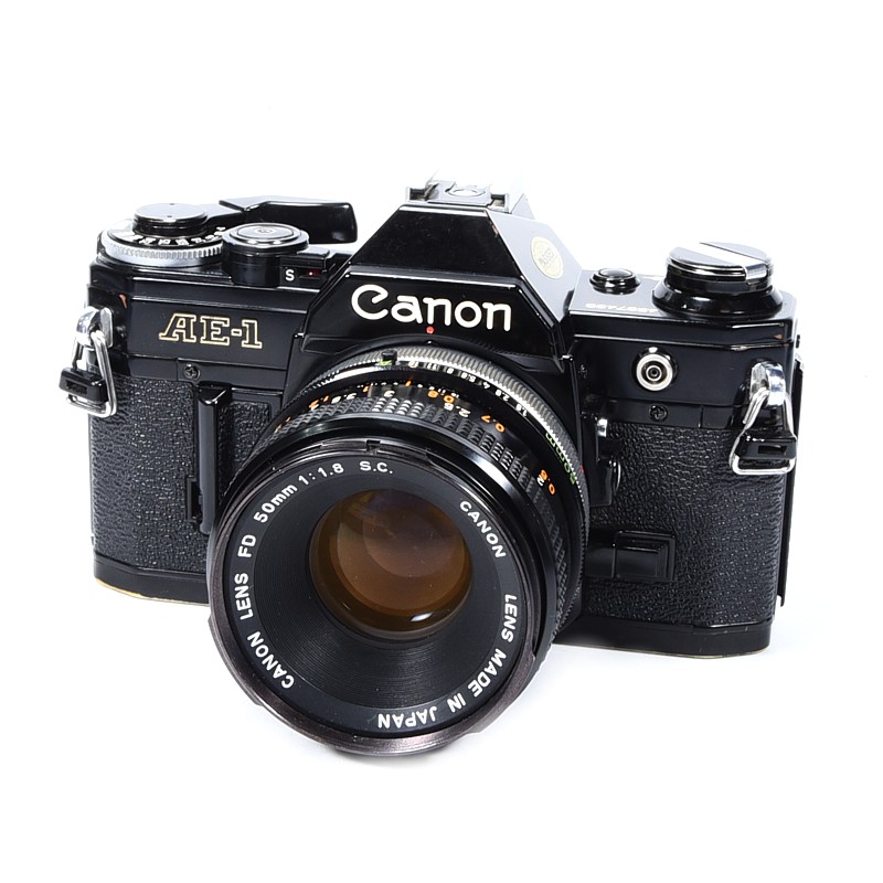Canon AE-1 black + FD 50mm f/1.8 S.C. - obrazek 2