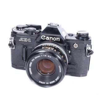 Canon AE-1 black + FD 50mm f/1.8 S.C.