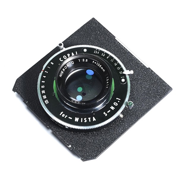 Nikkor-Q 105mm f/3.5 COPAL S-No. 1 + płytka